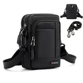 BAGZY Mens Pouch Bag,Side Bag Small Mens Shoulder Bag, Side Bag Outdoor Sports Hiking Waist Pack Crossbody Tactical Cellphone Pouch Belt Bum Bag Drop Bag Messenger Sling Bag Travel Bag, Black